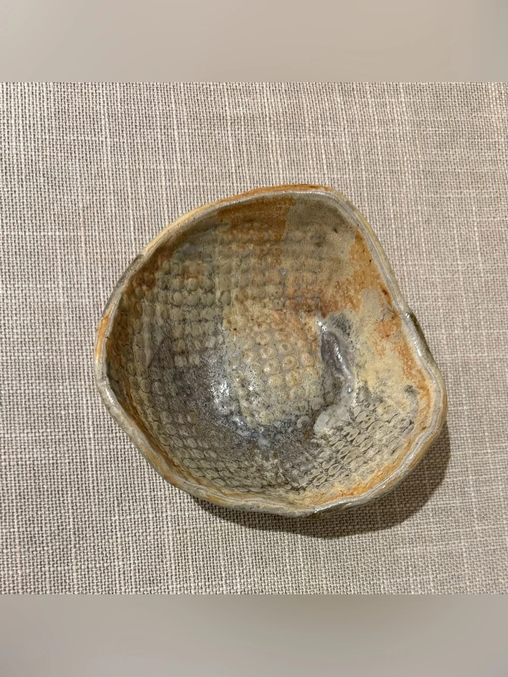 Vintage Gerrol Benigno Studio Pottery Wabi Sabi Textured Ceramic Bowl Signed
